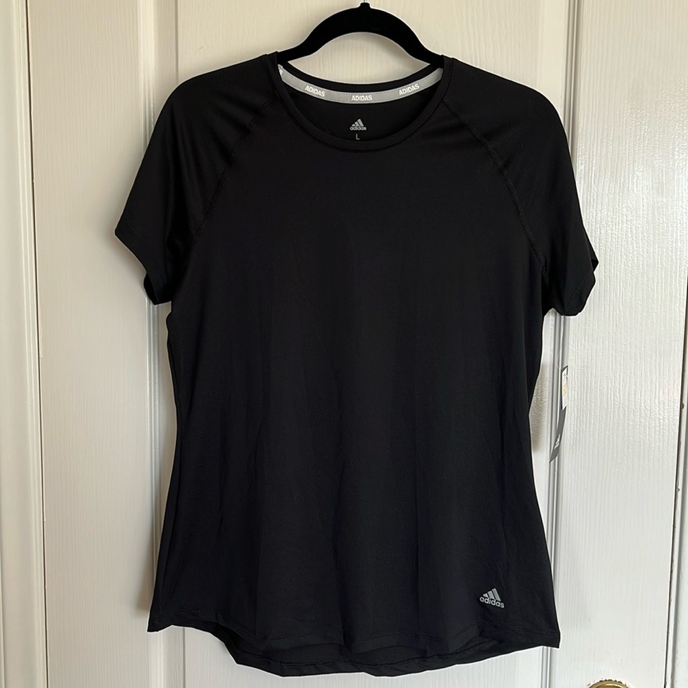Adidas black mesh golf shirt
